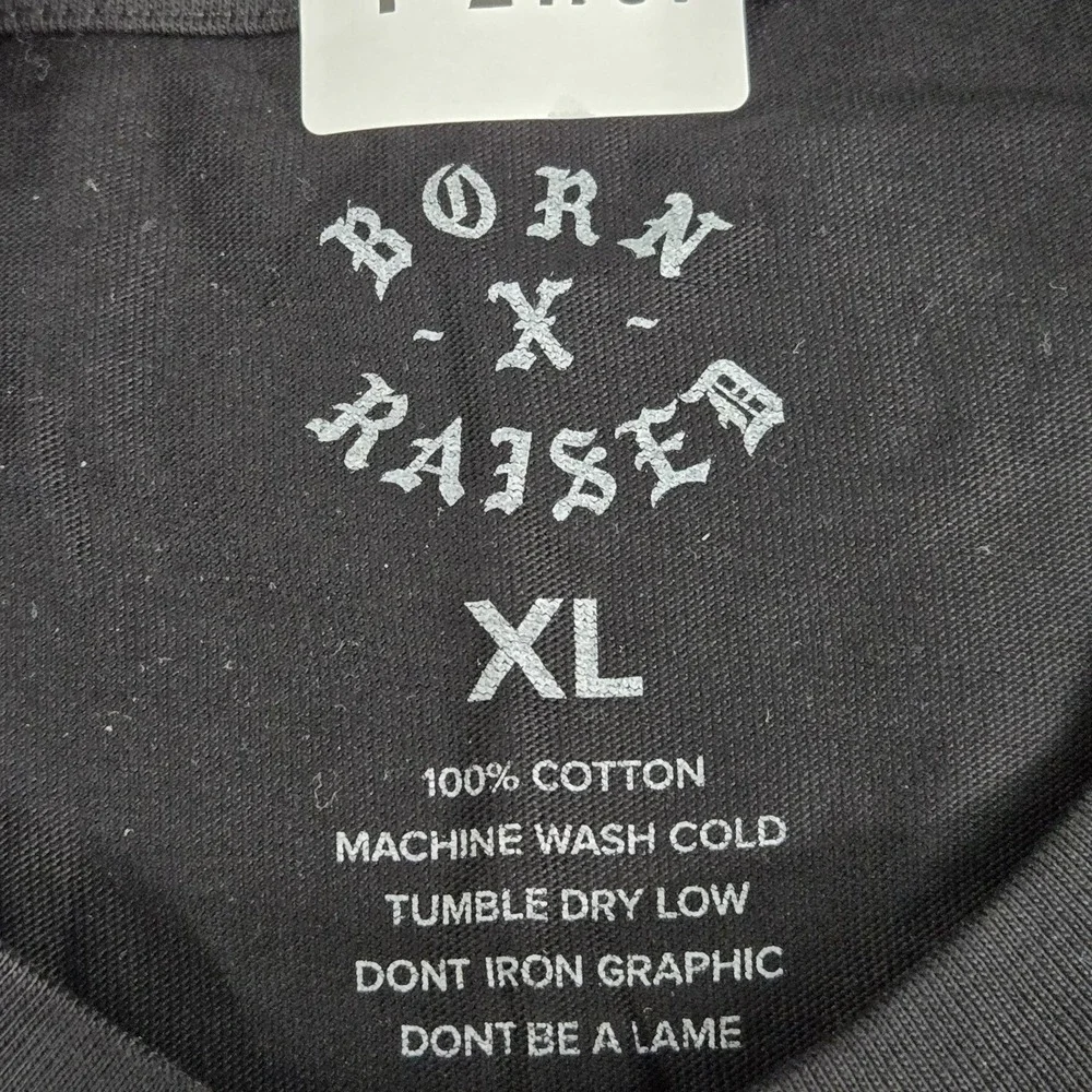 Born X Raised Men Shirt XL‎ Black Graphic Fuerza Regida Otra Peda Tour